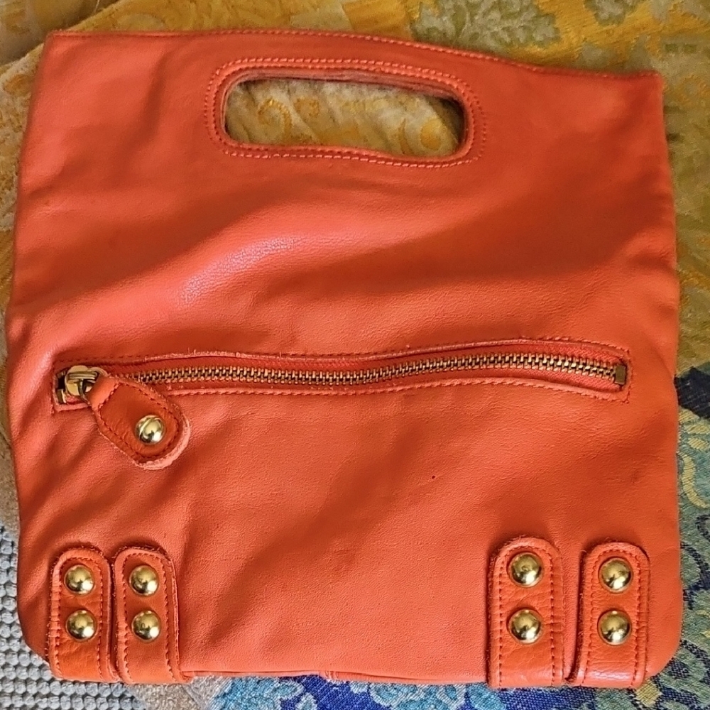 Orange Leather Handbag